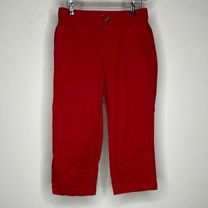 Croft & Barrow women's red stretch capri pants